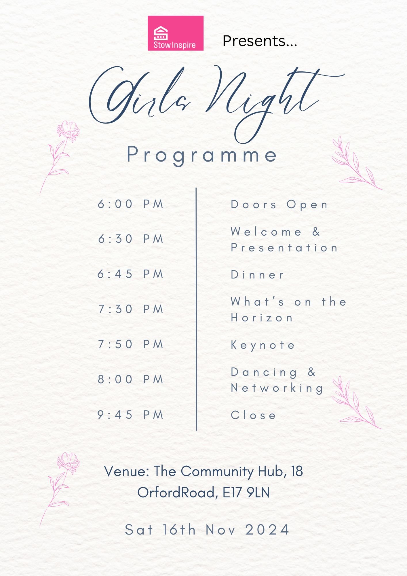 Girls Night Programme 2024